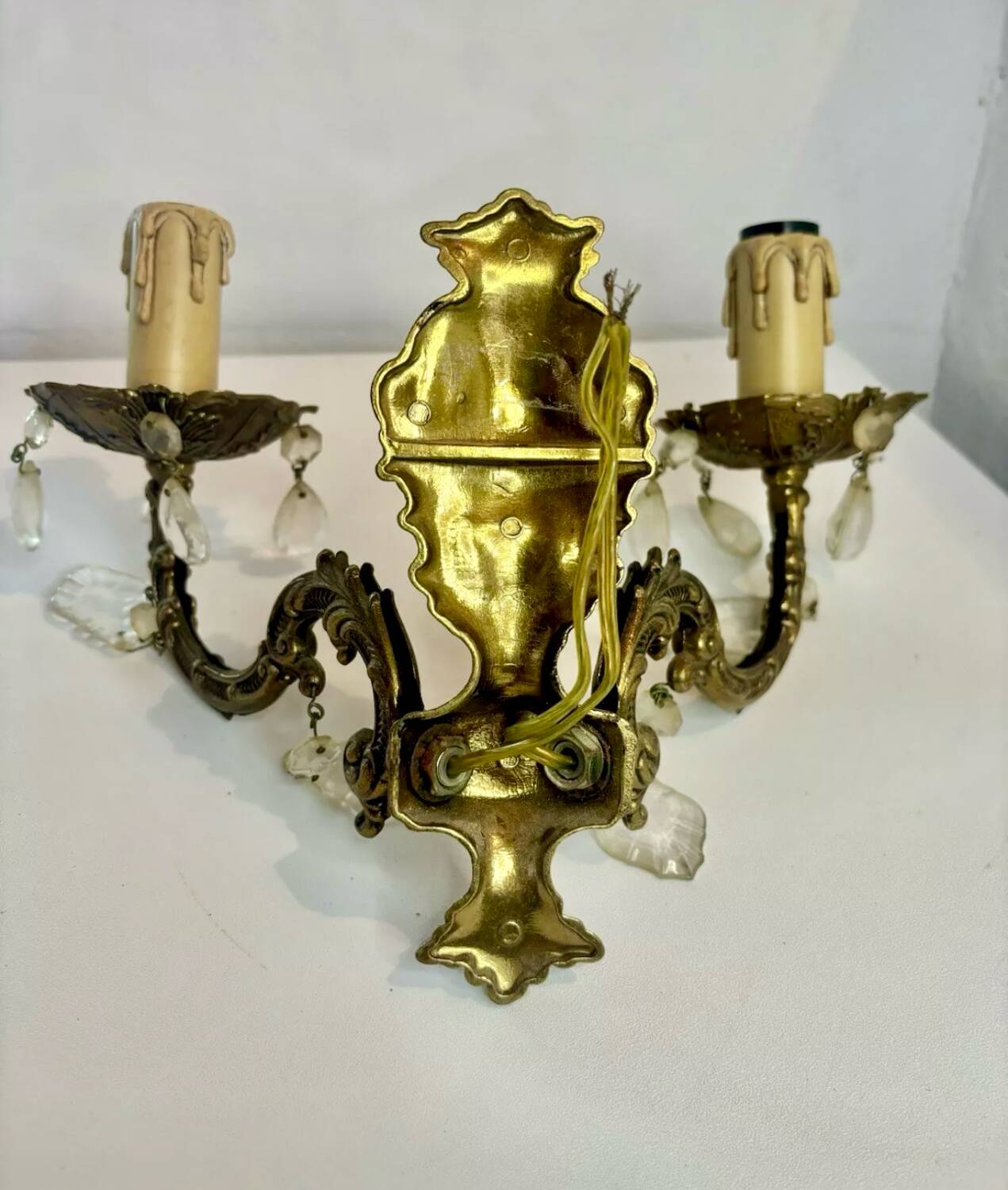 Paire d’appliques en bronze