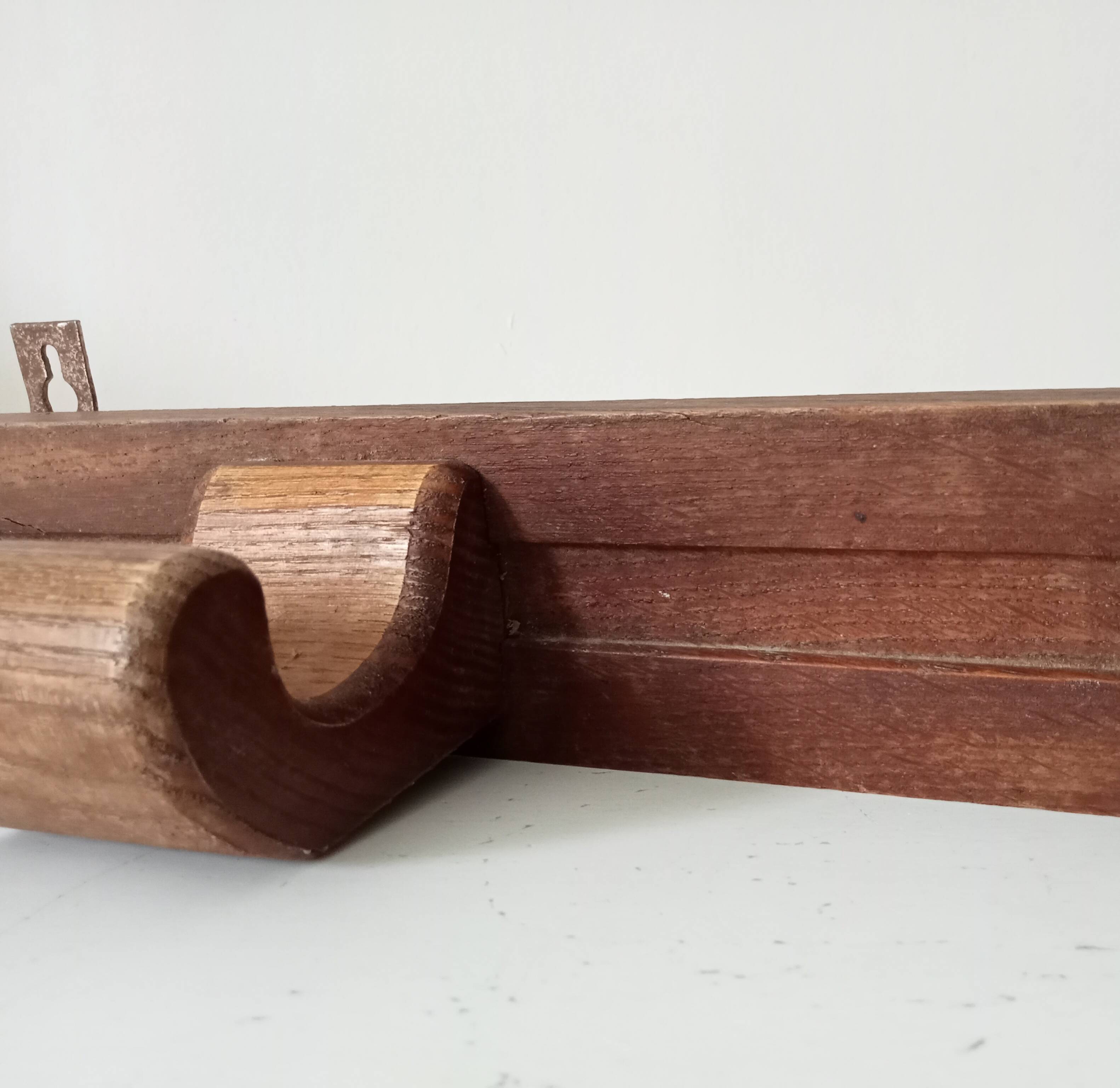 Antique wall coat rack folk art