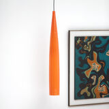 orange tube pendant lamp by Gino Vistosi