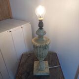 Alabaster baluster lamp foot
