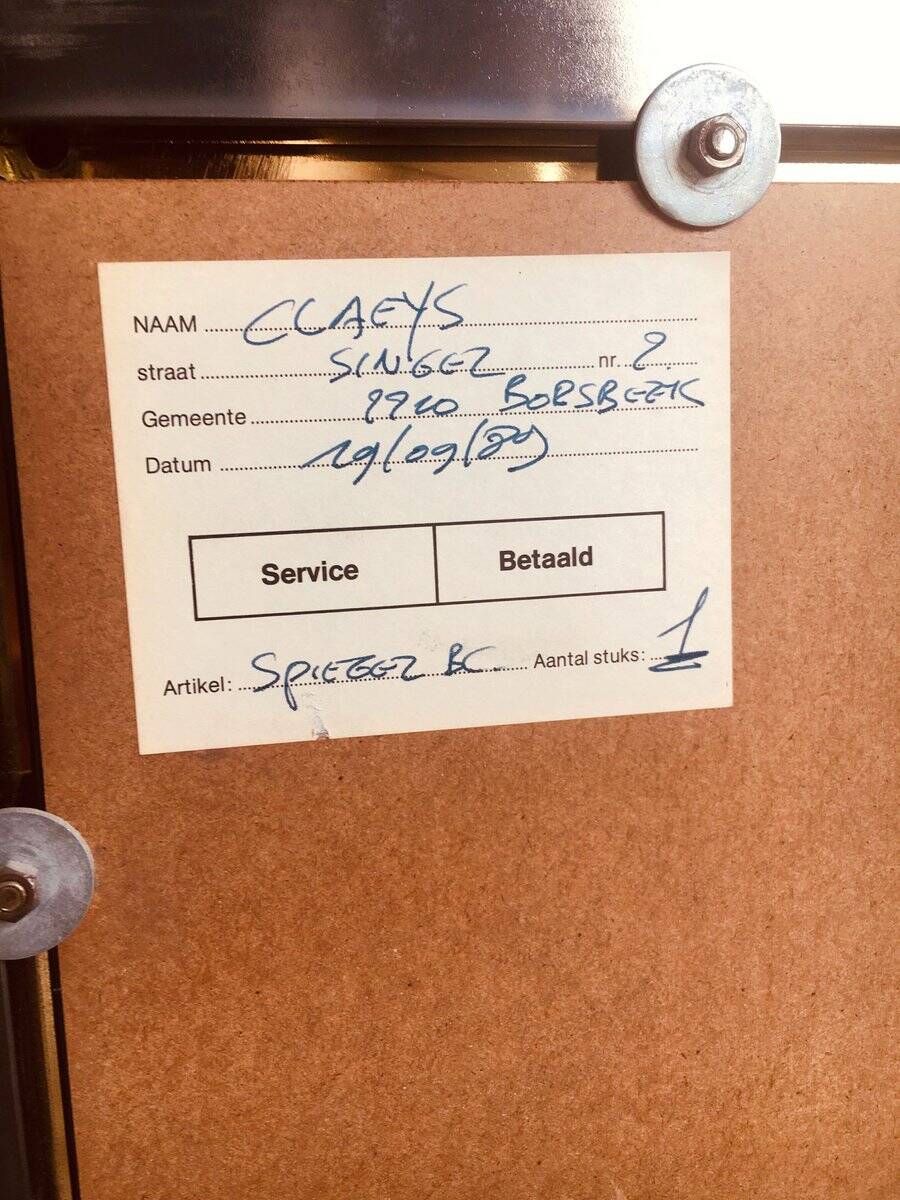 Postmodern Square Bronze Mirror from Belgo Chrom, Belgium, 1980s