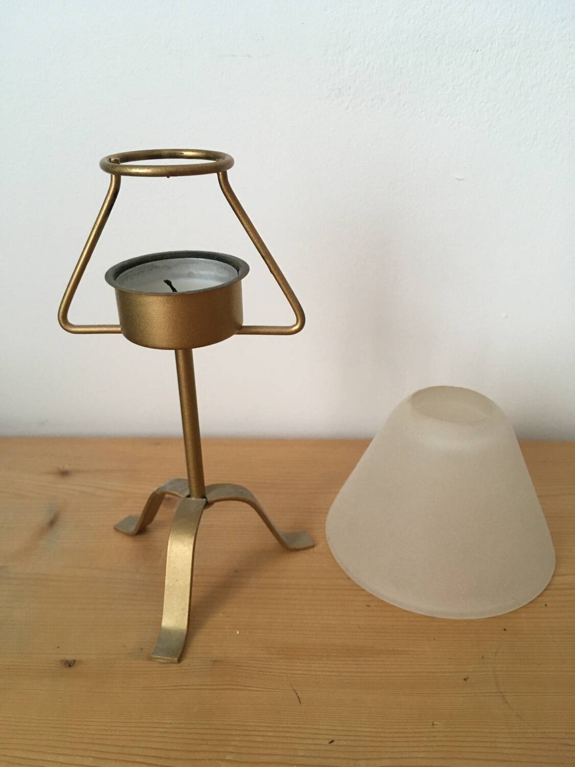 Vintage candle holder lamp.