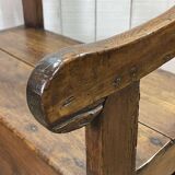 19th century fir fireplace bench