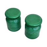 Malachite glass containers – Czechoslovakia, 1970s
