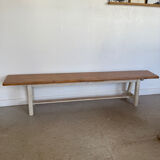 Vintage solid wood farmhouse bench