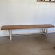 Vintage solid wood farmhouse bench