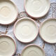 Vintage handmade earthenware coffee service for 5 people