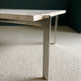 1970 rectangular travertine coffee table