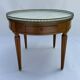 Table bouillote 1950 marble foot with louis xvi style gallery