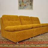 Corduroy modular sofa, 1970s, set of 6