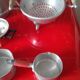 Set of 8 aluminum utensils for dinettes