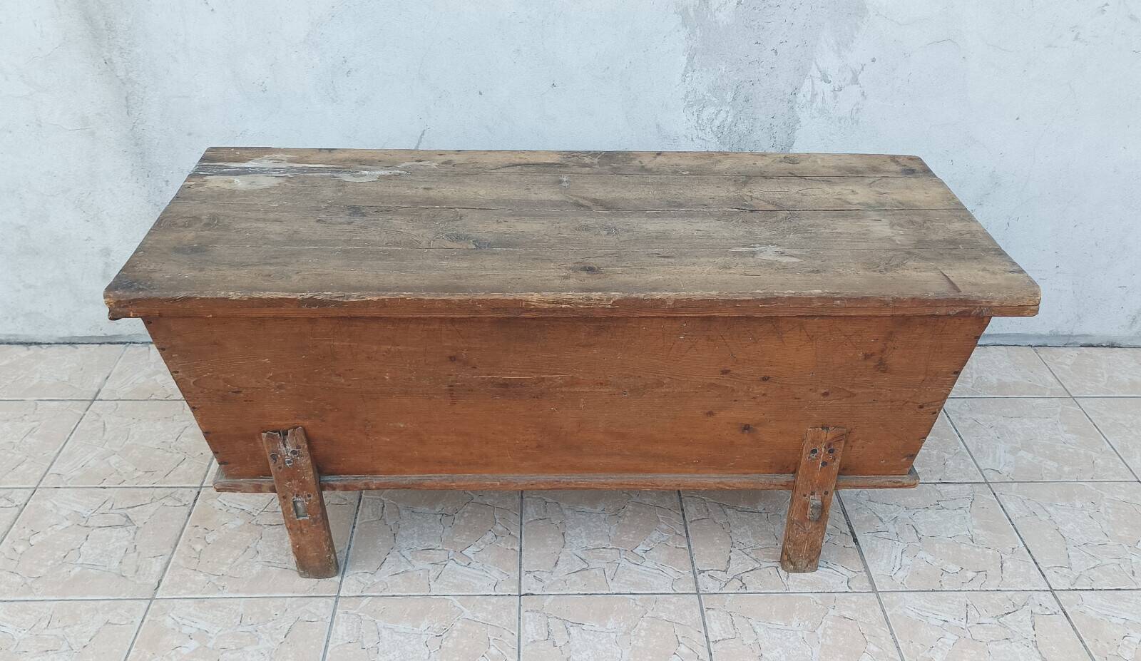 19th-century pine dough mixer