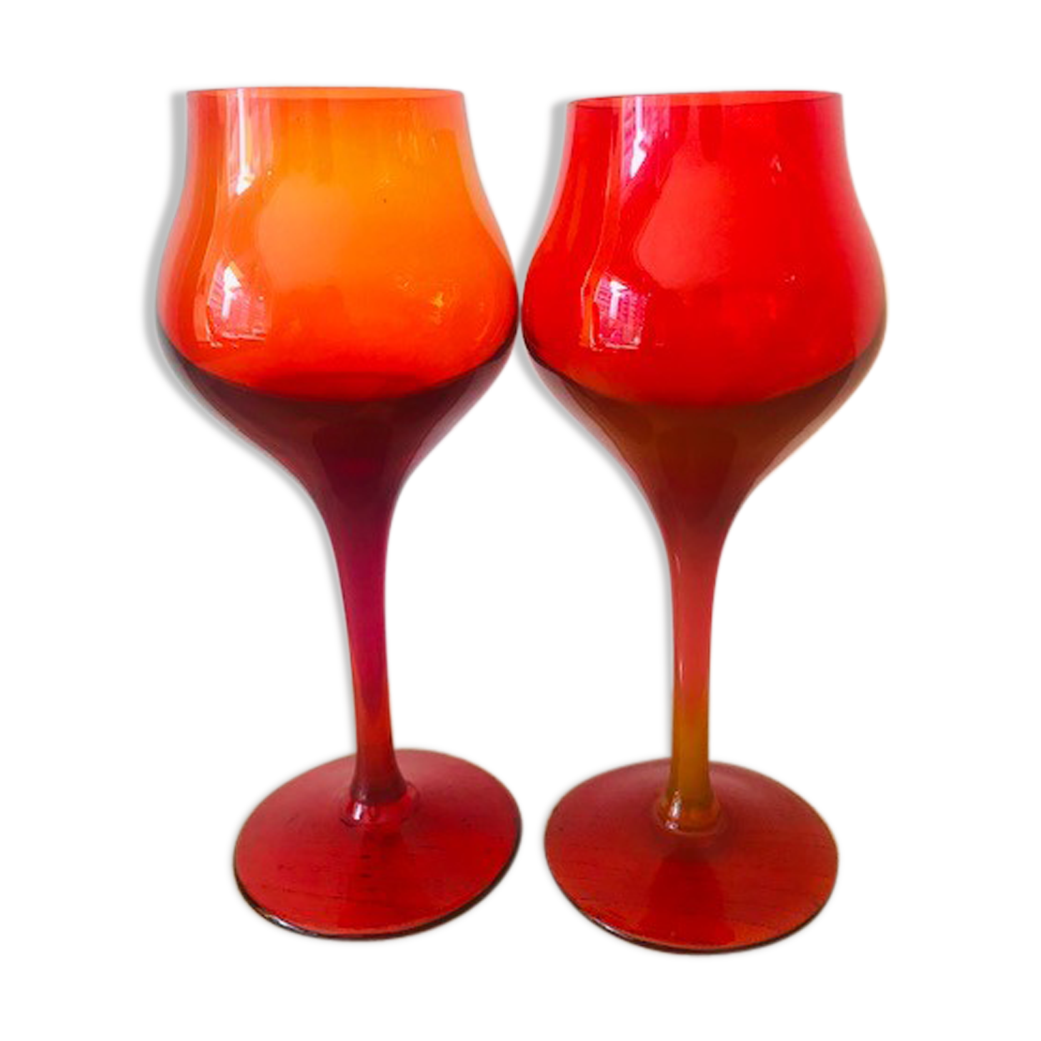 2 handmade glasses by Professor Zbigniew Horbowy