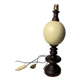 Wooden and ostrich egg lamp base