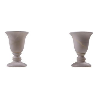 2 alabaster table lamps, spain, 1970s