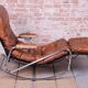 Mid-Century Rocking Reclining Armchair in Chrome by Lama, France, 1960s
