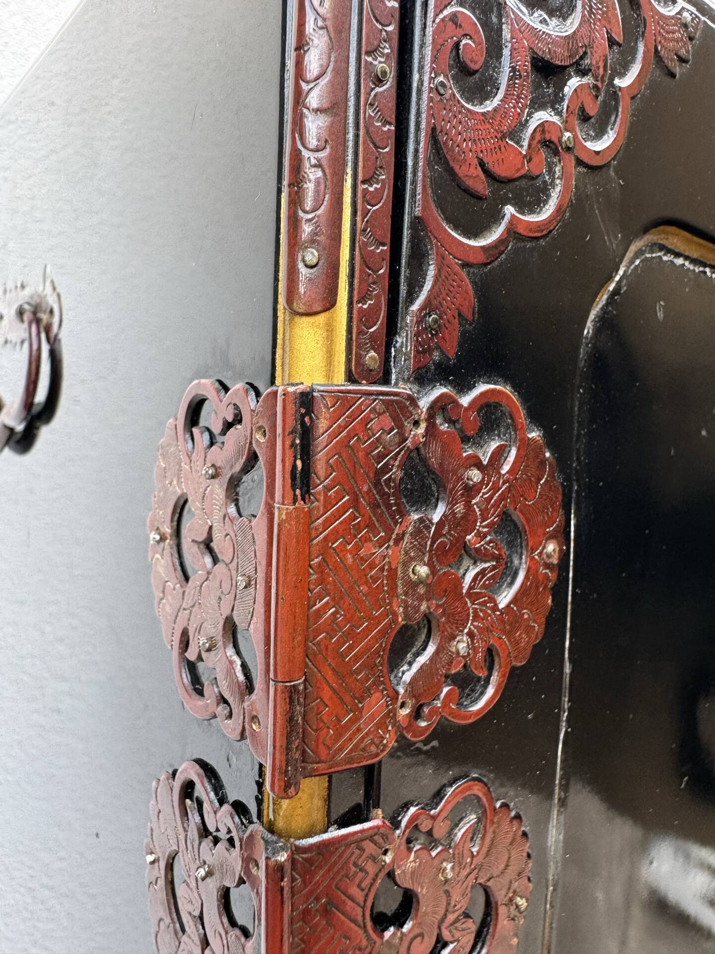 Japanese lacquered tansu from the early 20th century.