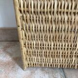 Vintage wicker wall shelf