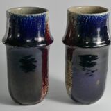 Scandinavian Modern Ceramic Vases, Sylvia Leuchovius, Rörstrand 1976,  Set of 2