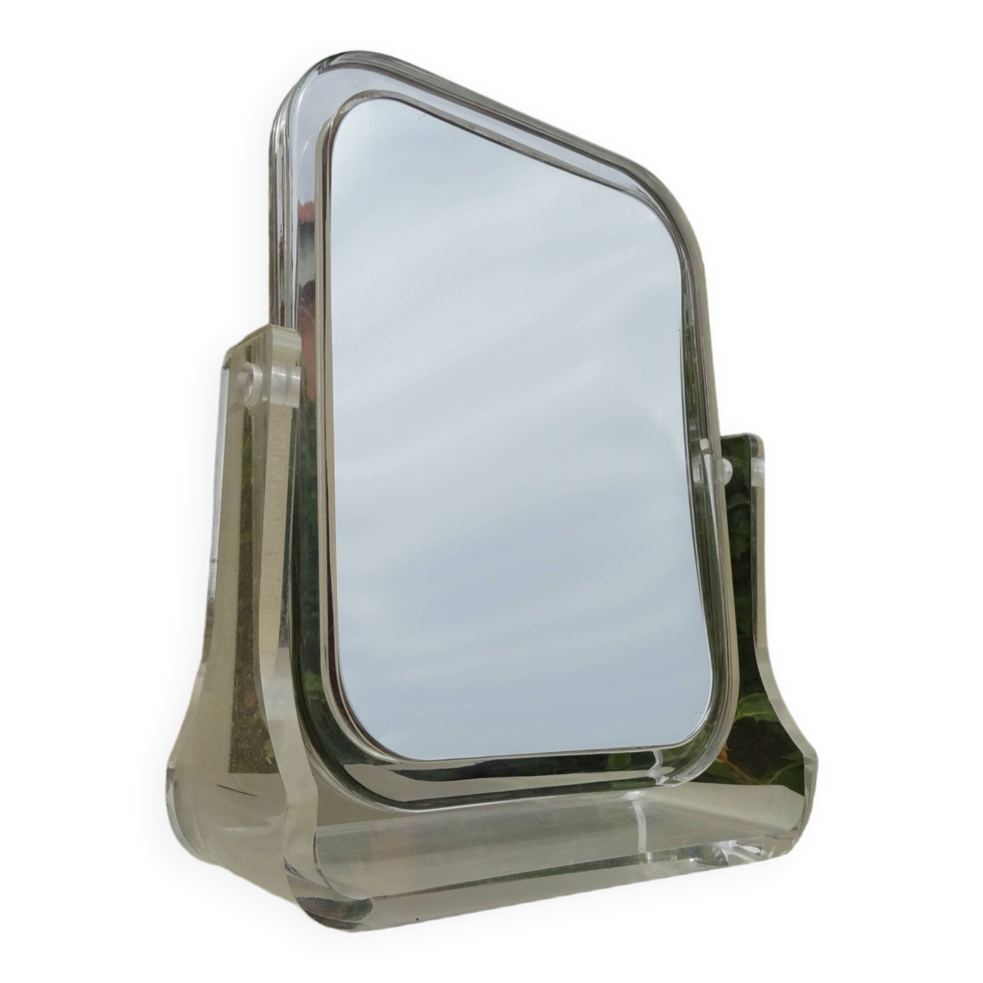 Vintage double-sided plexiglass mirror from the 60s/70s