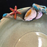 Paris ceramic dish with slip decoration, by Suzy Coste