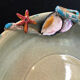 Paris ceramic dish with slip decoration, by Suzy Coste