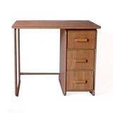 Small vintage desk 1950s wood and metal