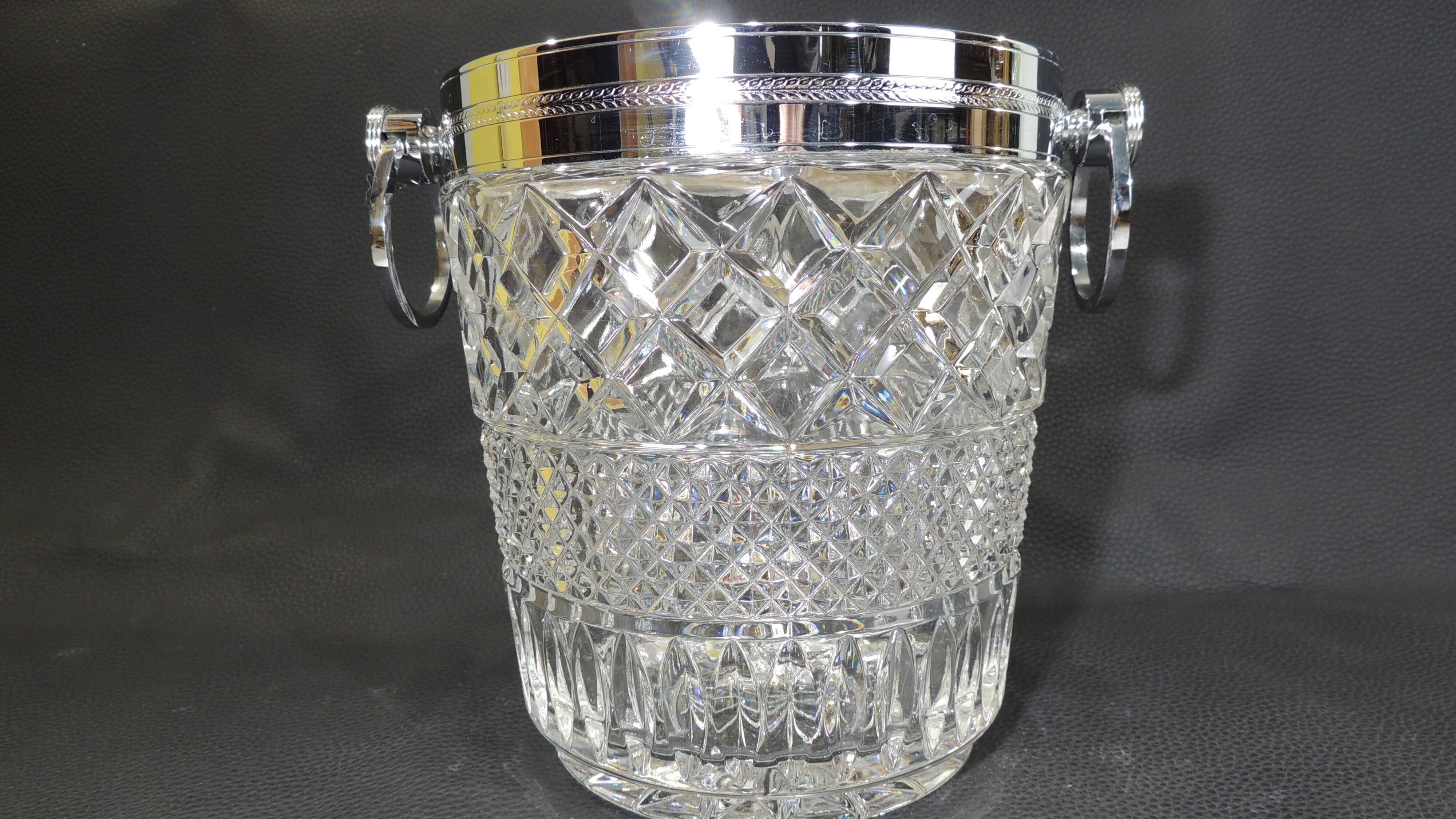 Champagne bucket cut glass