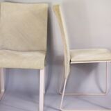 Pair of chairs by Giovanni Offredi model published by Saporiti Italy circa 1970 Ealing