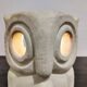 Limestone owl lamp by Albert Tormos, 1970s