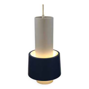 Old Danish design lamp in white/gray and blue colours - Denmark 60's