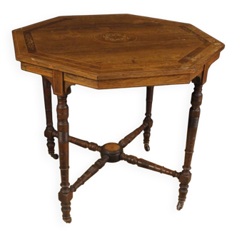 English octagonal inlaid table from the '20