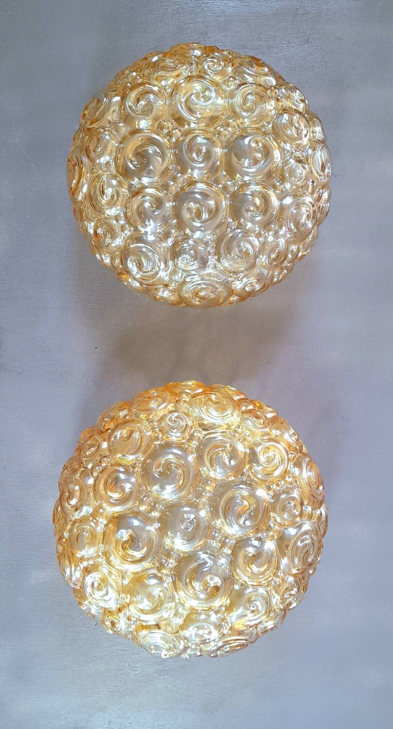 Paire d appliques escargots Helena Tynell 70s