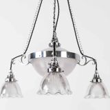10" Chrome Holophane 'Stiletto' Chandelier