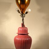 Art Deco three-light ceramic lamp