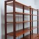 Mid-century modular teak bookcase with drawers and shelves Italy 1960s