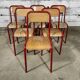 Series of 6 school chairs