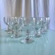 Vintage Biot-style bubbled stemmed glasses