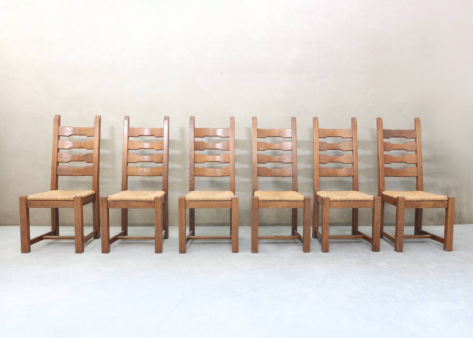 Lot de 6 chaises vintage Razor Blade