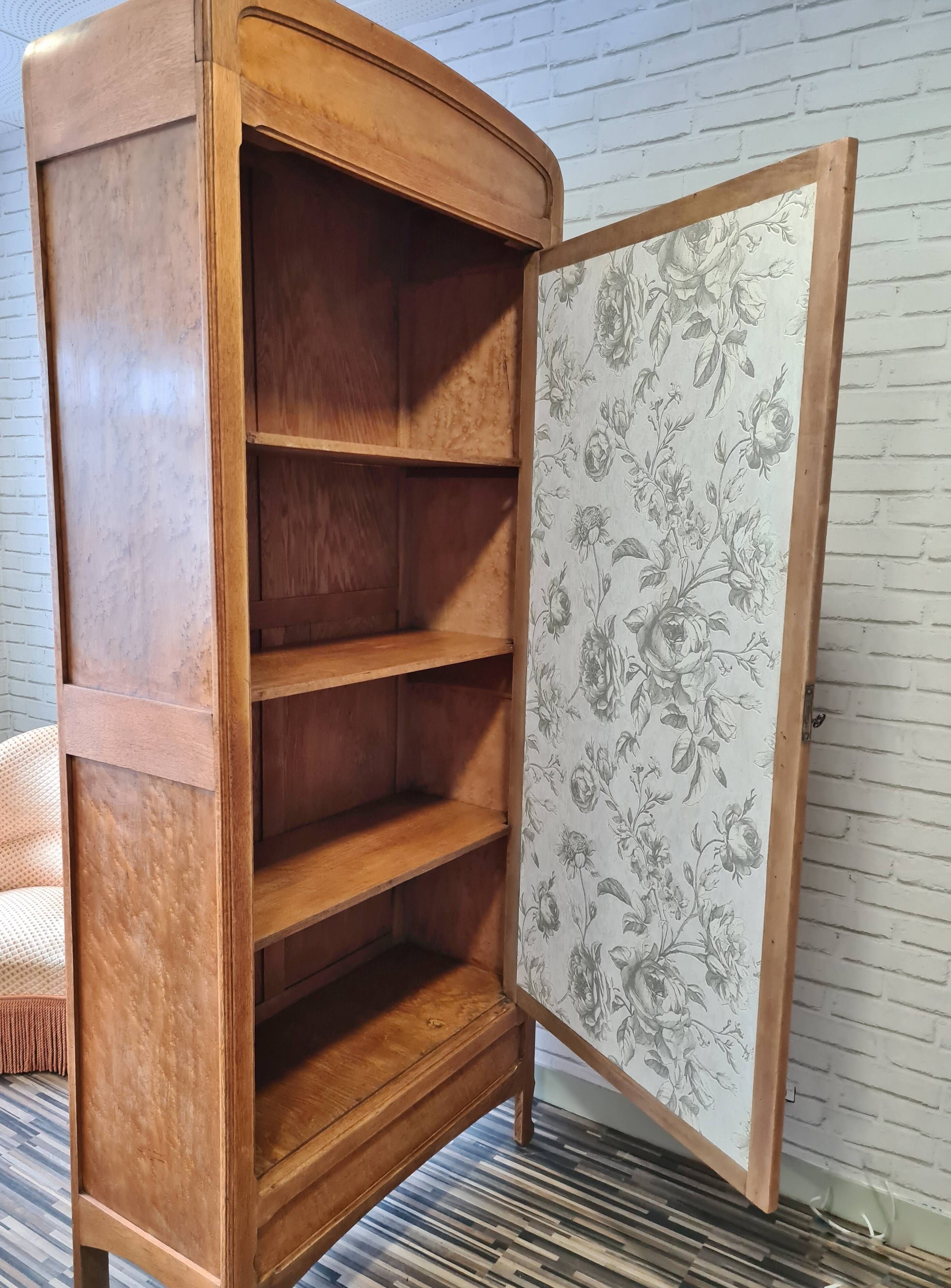 Renovated old oak cabinet, walnut magnifying glass and canning