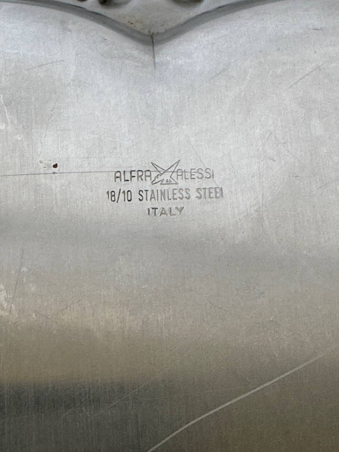 Vintage Stainless Steel Alfra Alessi Serving Tray with Handles
