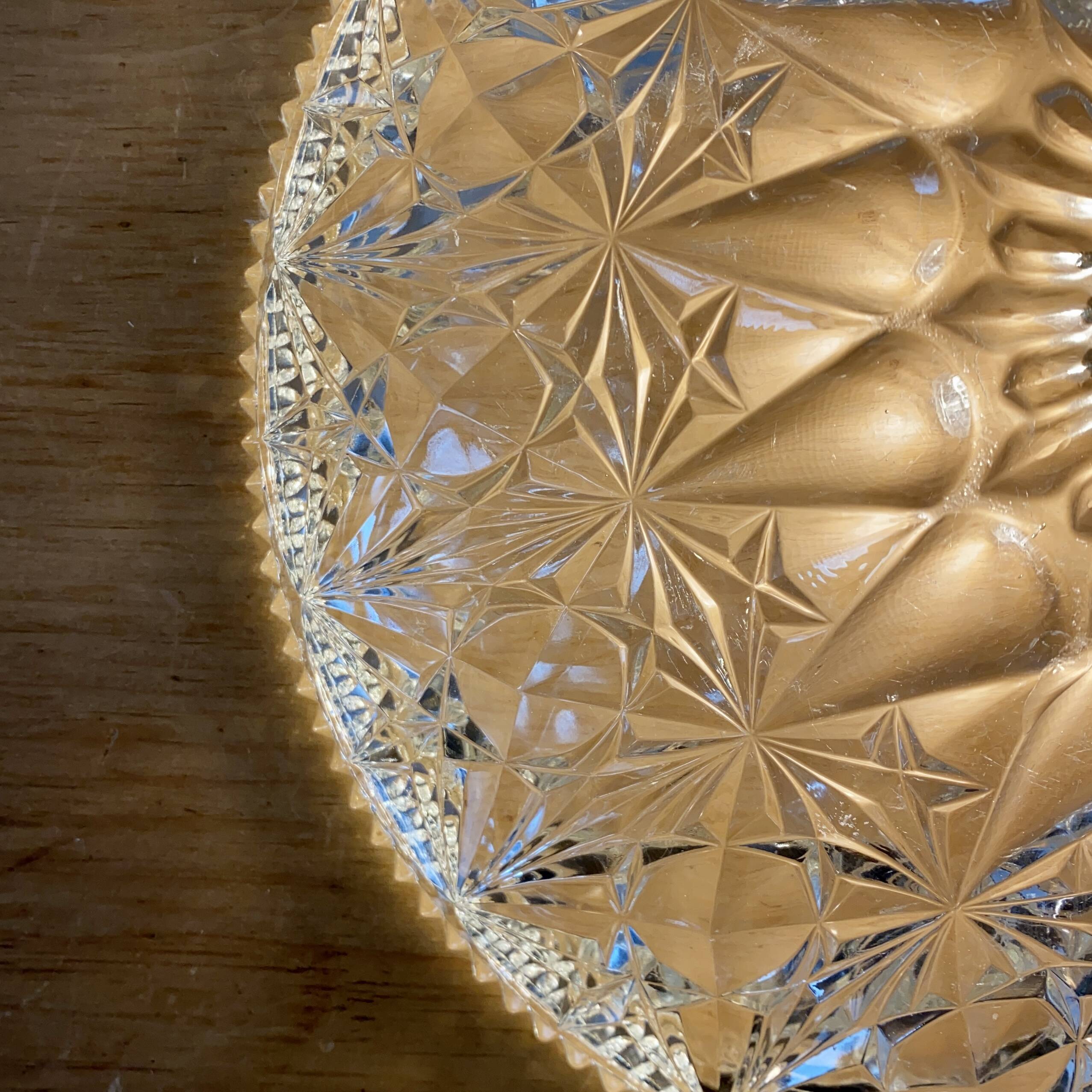 Vintage glass lampshade pendant light - tableware collection -