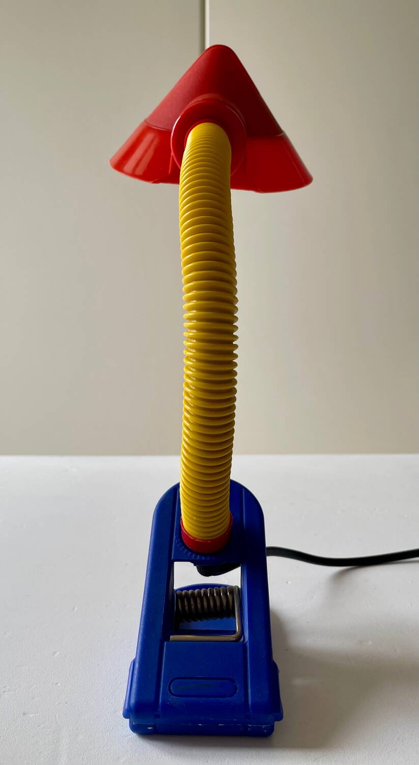 Articulated Memphis style clamp lamp