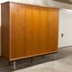 Wardrobe 1970 teak 4 doors half wardrobe half shelf 182 cm