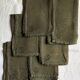 Set of six pure washed linen towels dyed persimmon