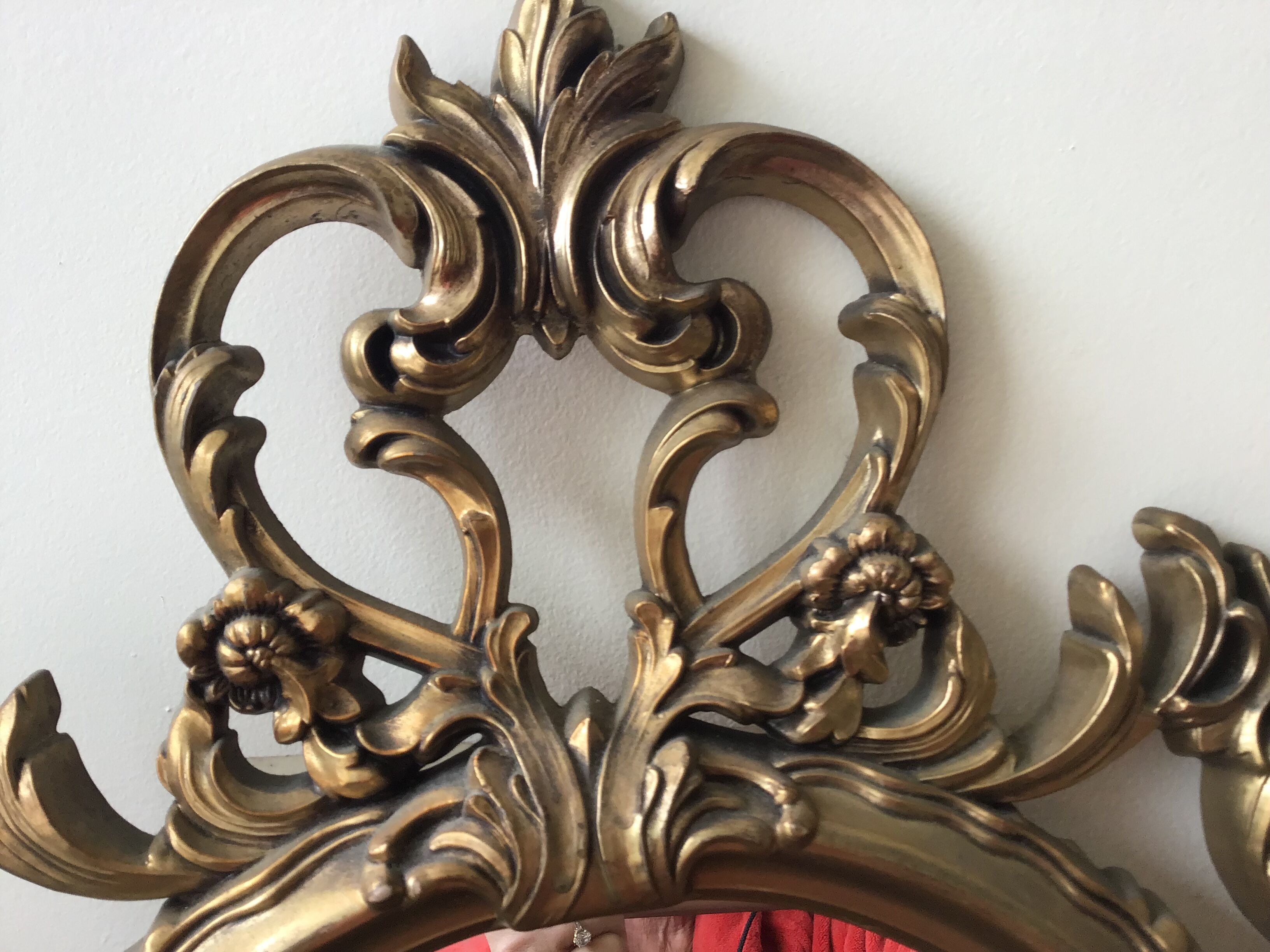 Large baroque mirror rockery 82x50cm