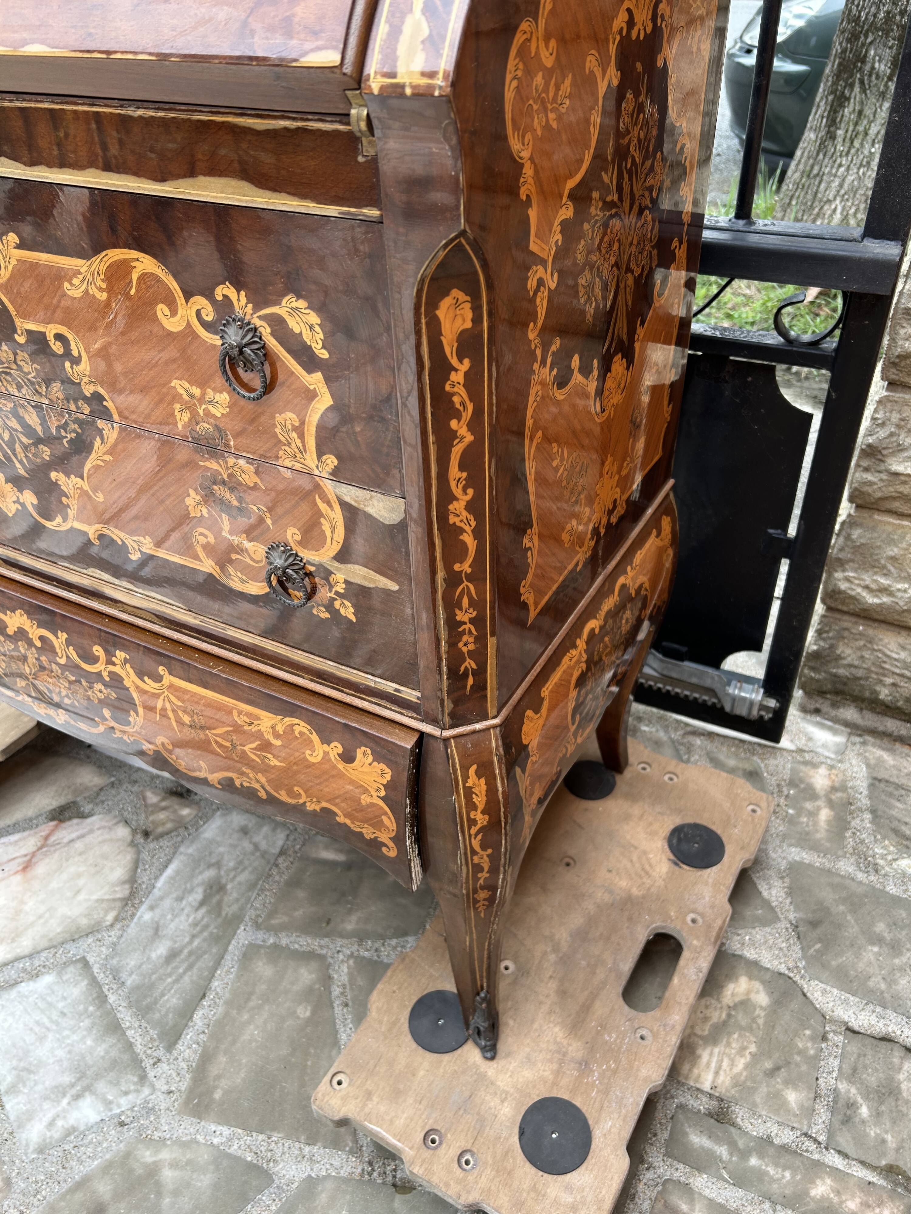 Marquetry desk from the 90s