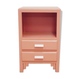 Table de chevet vintage rose Faham