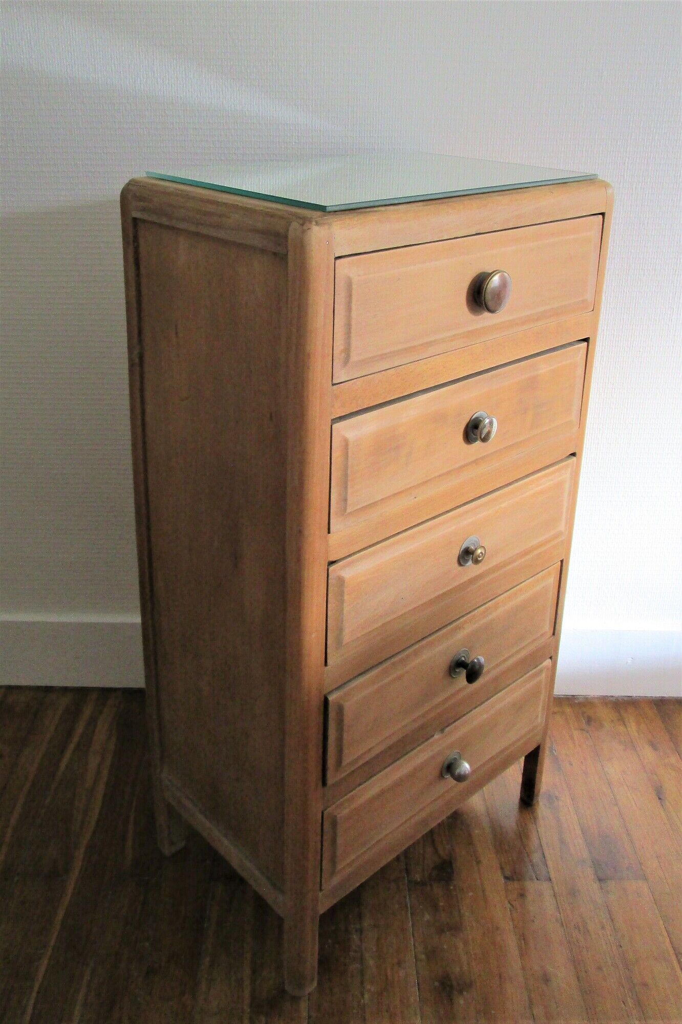 Wooden dresser five drawers vintage 50s