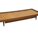 Vintage mid century daybed teak design with drawers